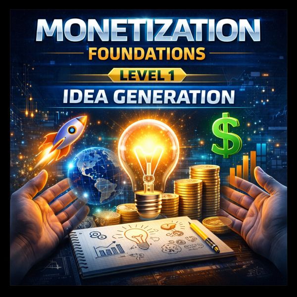 01 - Monetization Foundations Level 1 Idea Generation Monetization Foundations Level 1: Idea Generation